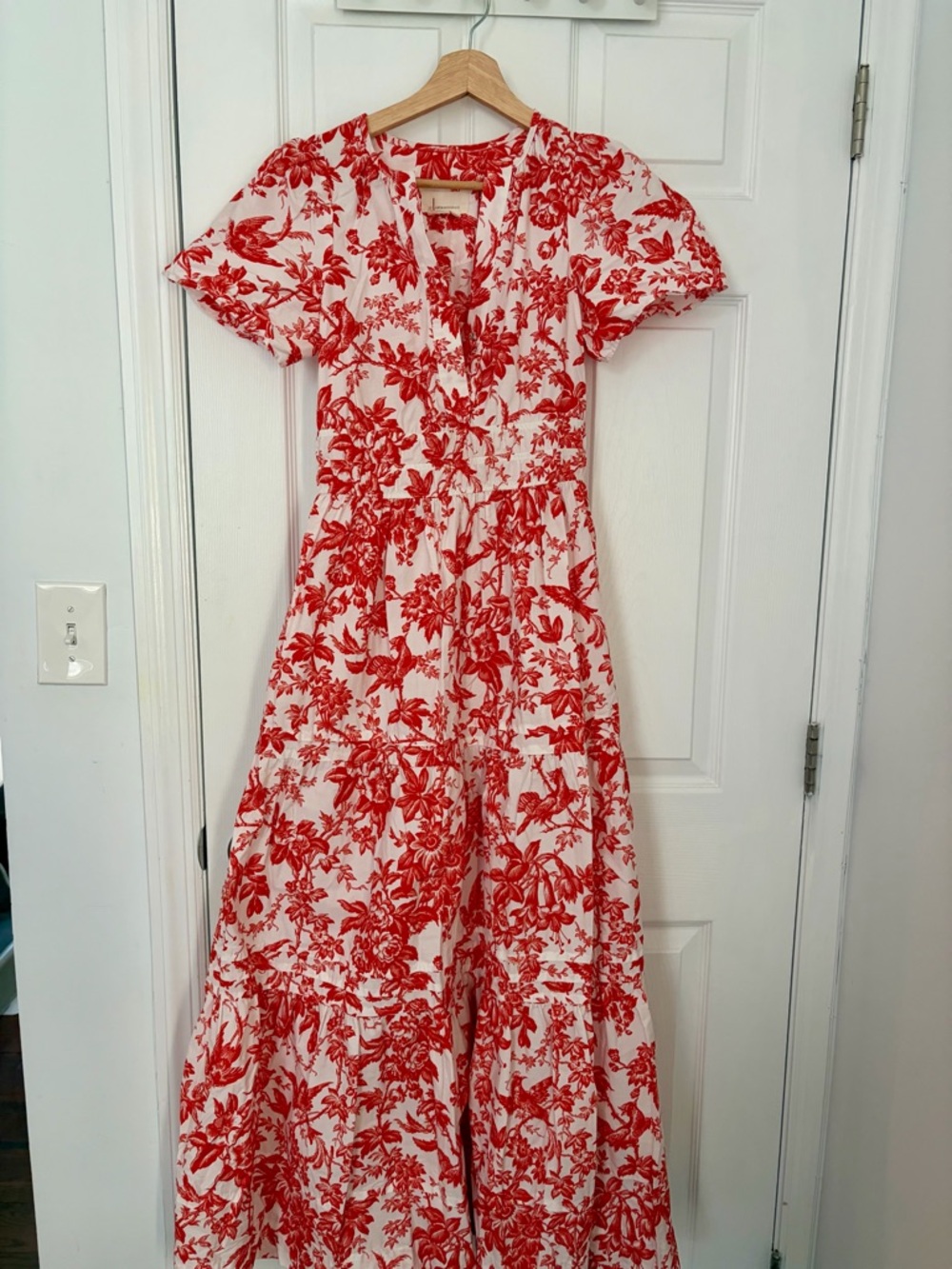 Anthropologie Somerset Dress - Red & White Floral - Picture 3 of 8